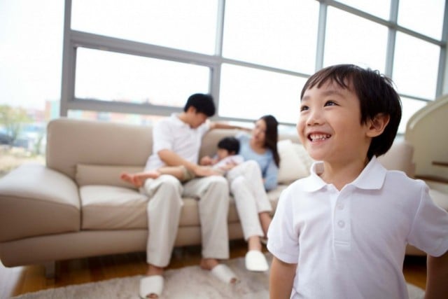 子供が広い家の中を走り回って喜んでいた事！