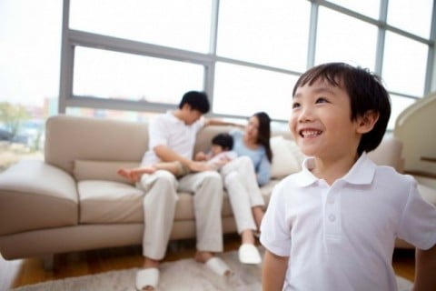 子供が広い家の中を走り回って喜んでいた事！